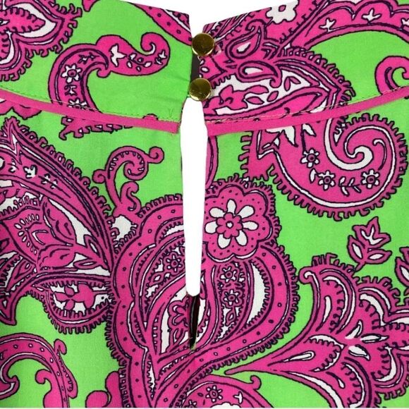 Like New Crown & Ivy Pink Green Paisley Sheath Dress - Picture 5 of 9